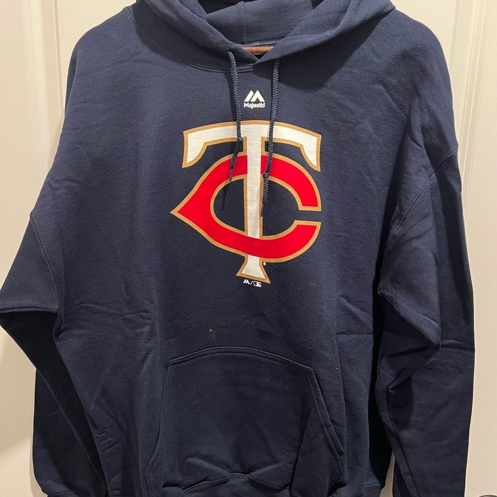Majestic Twins Navy and Red Men's Hoodie